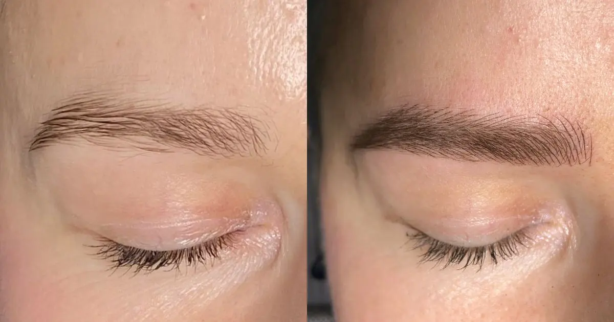 Microblading brwi — efekt przed i po, Wrocław